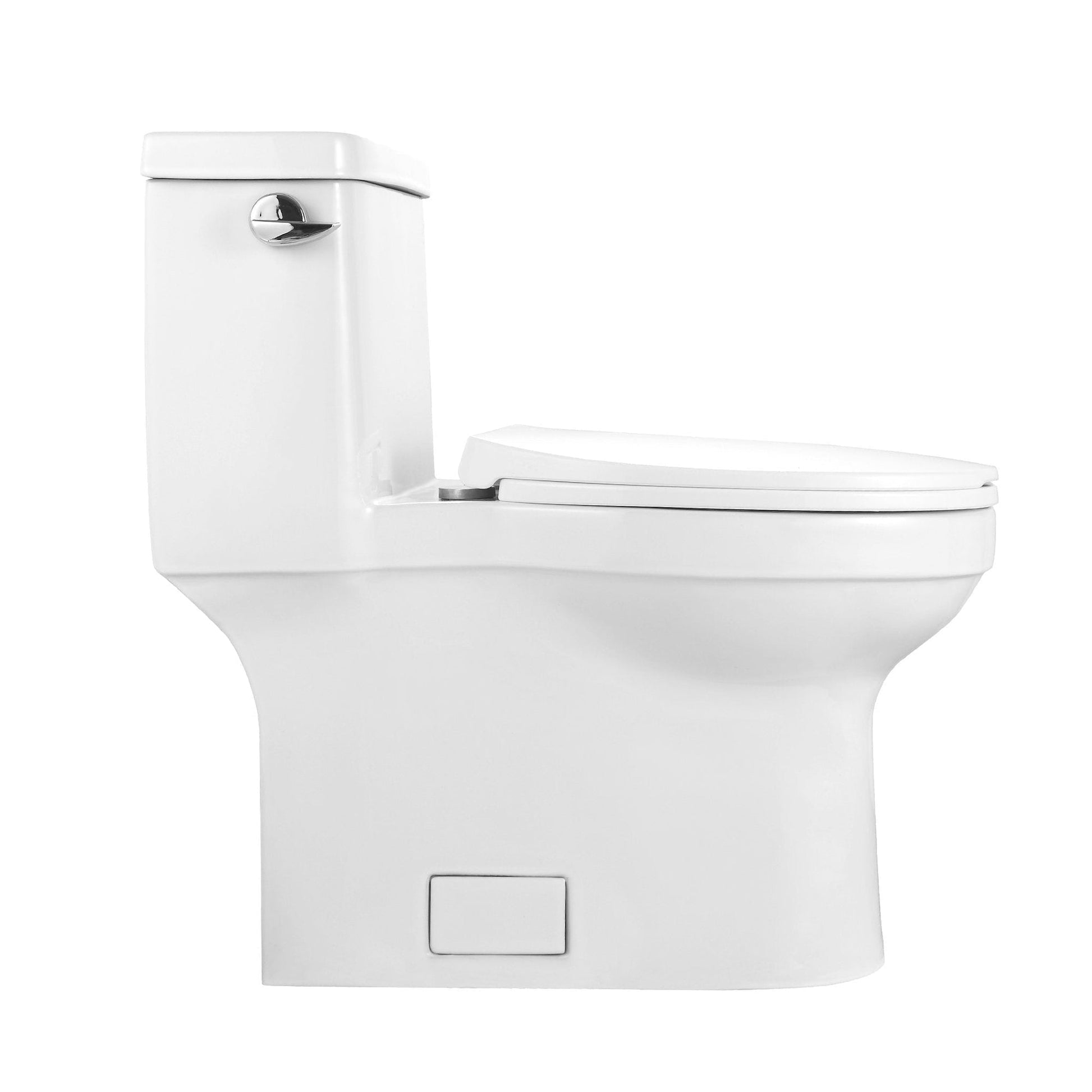 DeerValley Apex 1.28 GPF Tornado Single-Flush Elongated White Comfort Height One-Piece Toilet With Soft Closing Seat