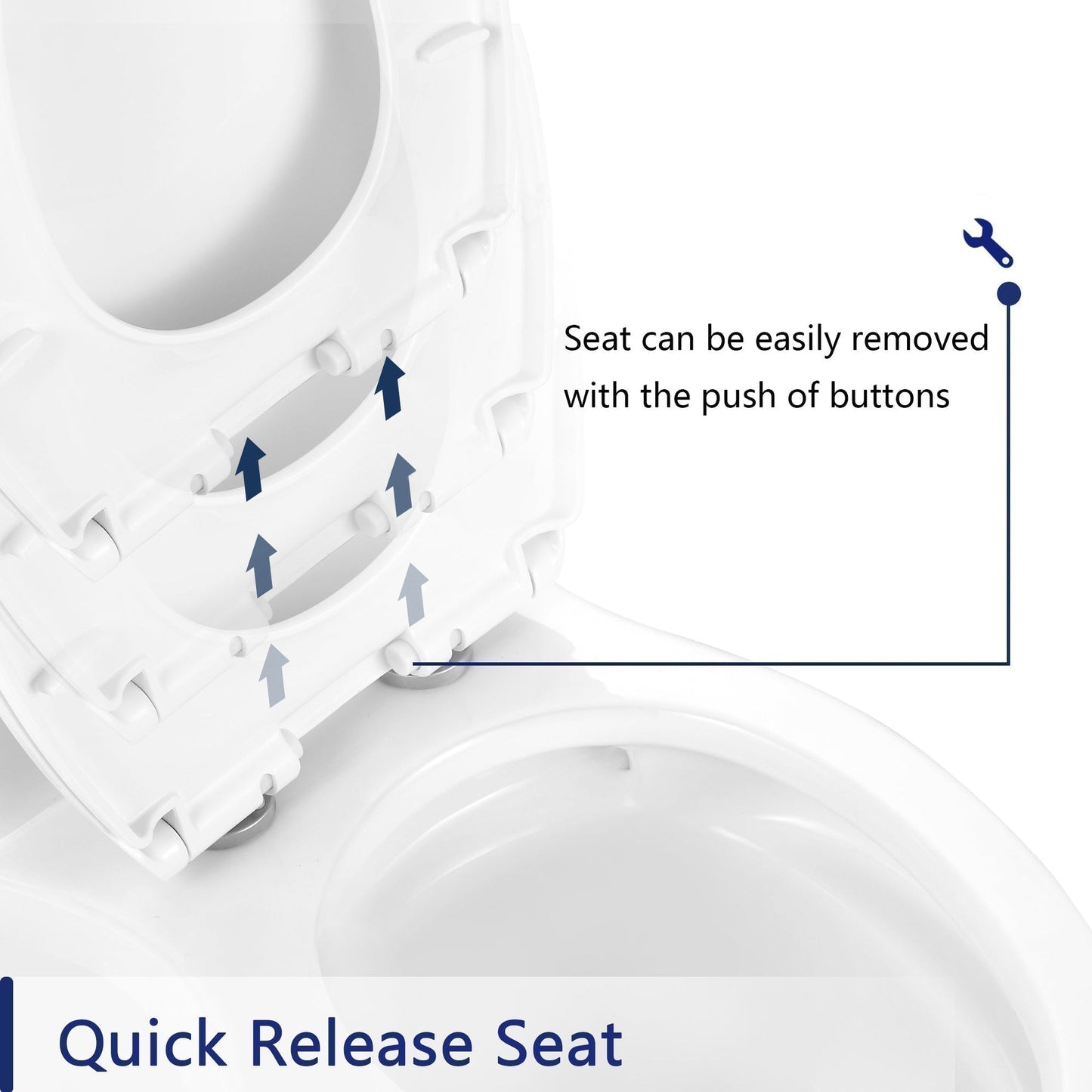 DeerValley Apex 1.28 GPF Tornado Single-Flush Elongated White Comfort Height One-Piece Toilet With Soft Closing Seat