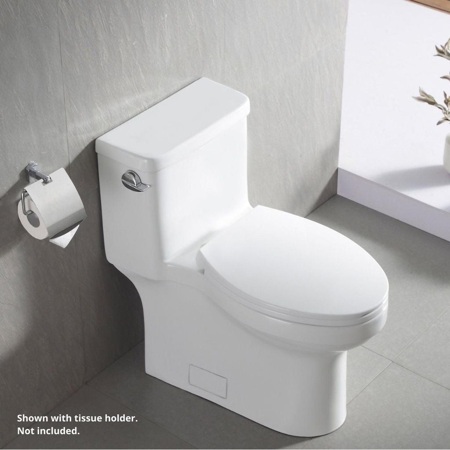 DeerValley Apex 1.28 GPF Tornado Single-Flush Elongated White Comfort Height One-Piece Toilet With Soft Closing Seat