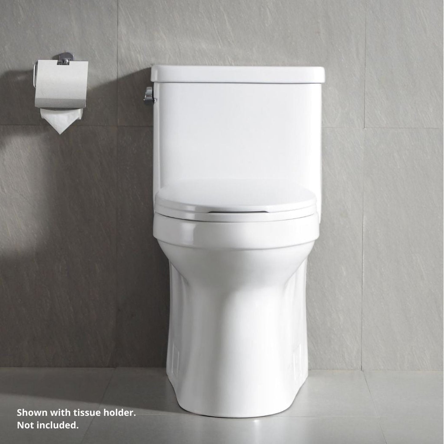 DeerValley Apex 1.28 GPF Tornado Single-Flush Elongated White Comfort Height One-Piece Toilet With Soft Closing Seat