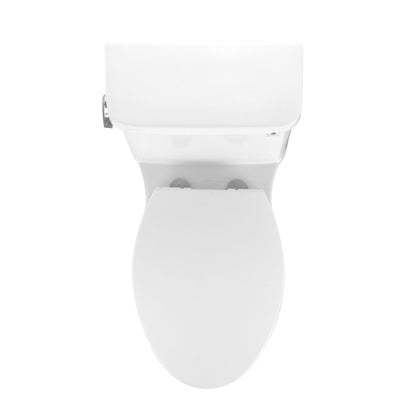 DeerValley Apex 1.28 GPF Tornado Single-Flush Elongated White Comfort Height One-Piece Toilet With Soft Closing Seat