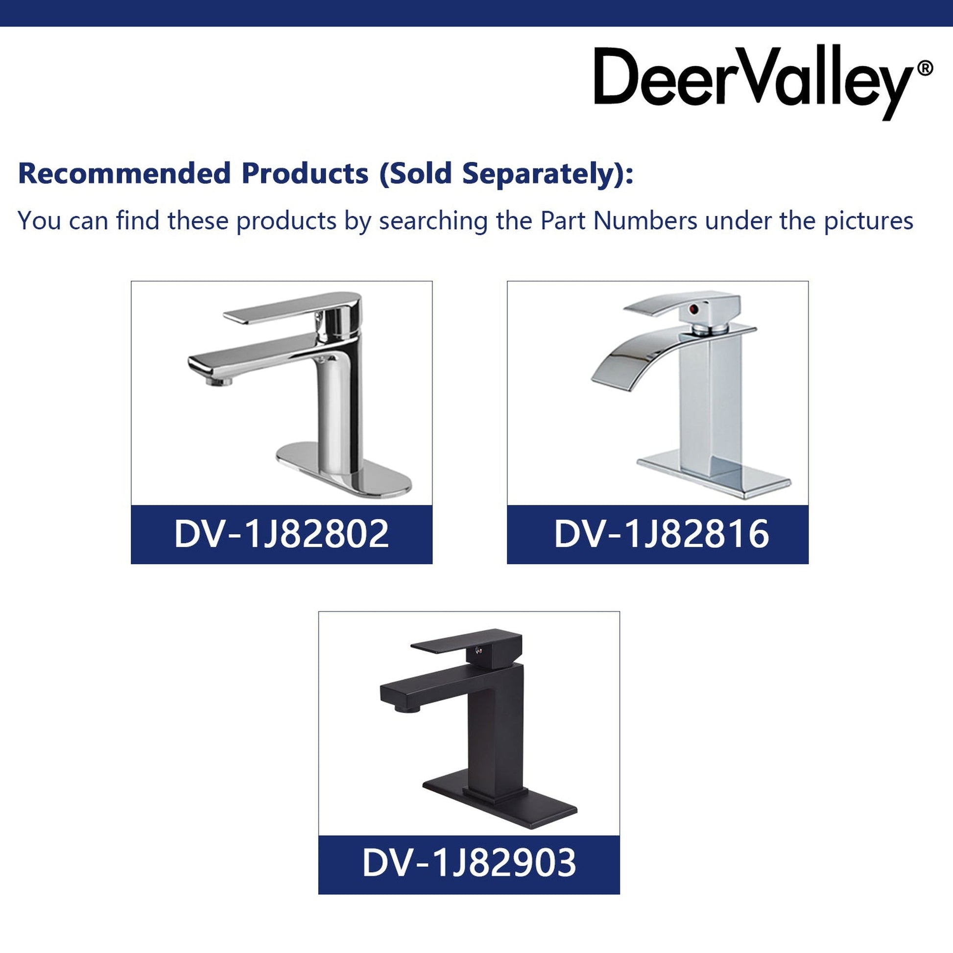 DeerValley Apex 26" x 20" Rectangular White Pedestal Bathroom Sink With Three Faucet Holes and Overflow Hole