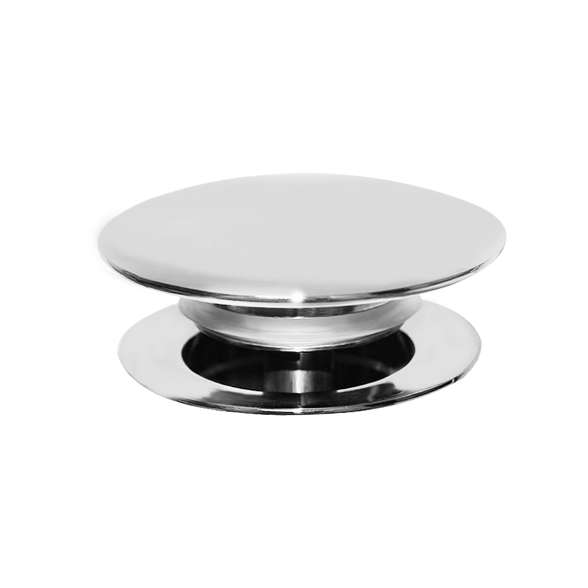 DeerValley Chrome Metal-Cap Pop-Up Bathroom Sink Drain With Overflow