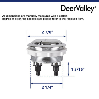 DeerValley Chrome-Plated Dual Flush Button (Fit with DV-1F52636)