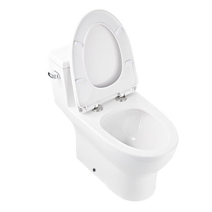 DeerValley Concord 1.28 GPF Single-Flush Elongated White One-Piece Toilet With Soft Closing Seat