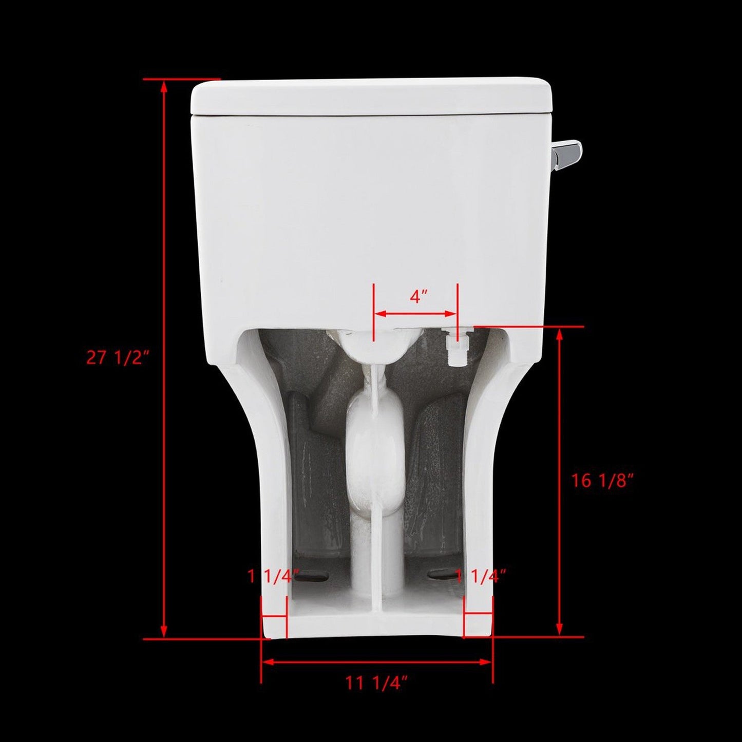 DeerValley Concord 1.28 GPF Single-Flush Elongated White One-Piece Toilet With Soft Closing Seat