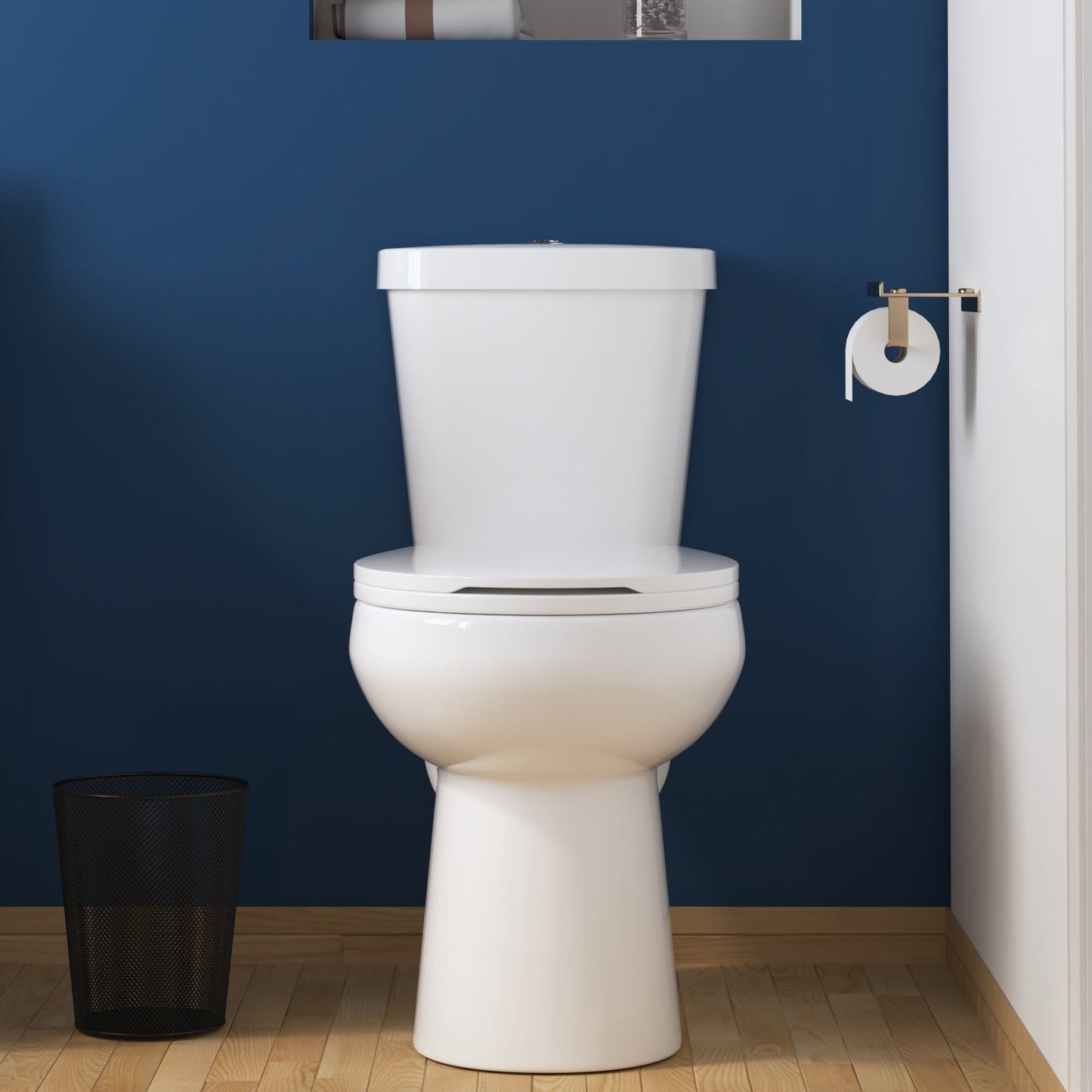 DeerValley Dynasty 15" x 32" 12" Rough-in Dual-Flush Round White Two-Piece Toilet With Soft Closing Seat