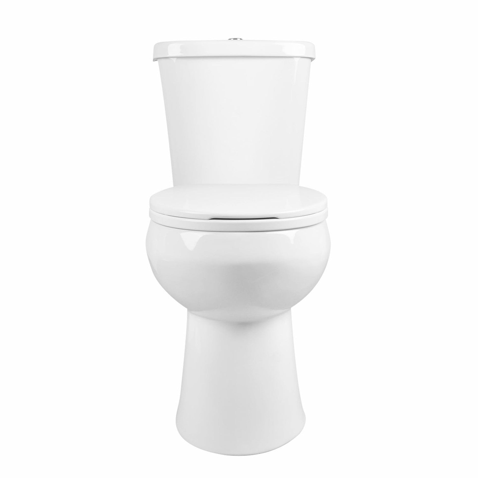 DeerValley Dynasty 15" x 32" 12" Rough-in Dual-Flush Round White Two-Piece Toilet With Soft Closing Seat