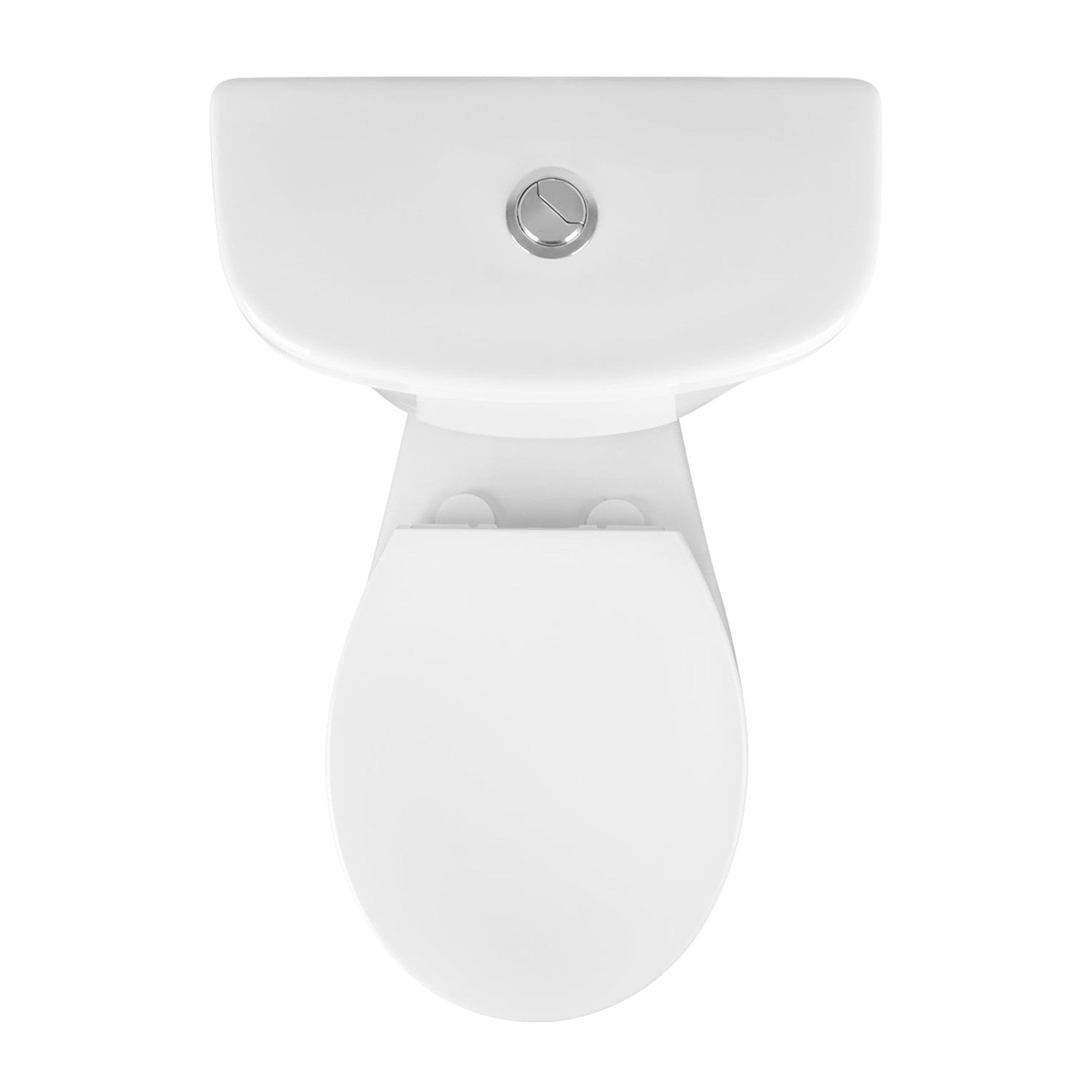 DeerValley Dynasty 15" x 32" 12" Rough-in Dual-Flush Round White Two-Piece Toilet With Soft Closing Seat