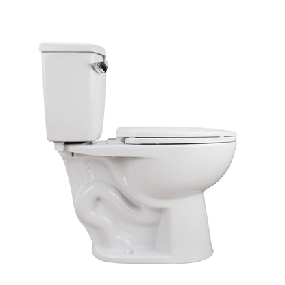 DeerValley Dynasty 15" x 32" 12" Rough-in Single-Flush Elongated White Two-Piece Toilet With Soft Closing Seat