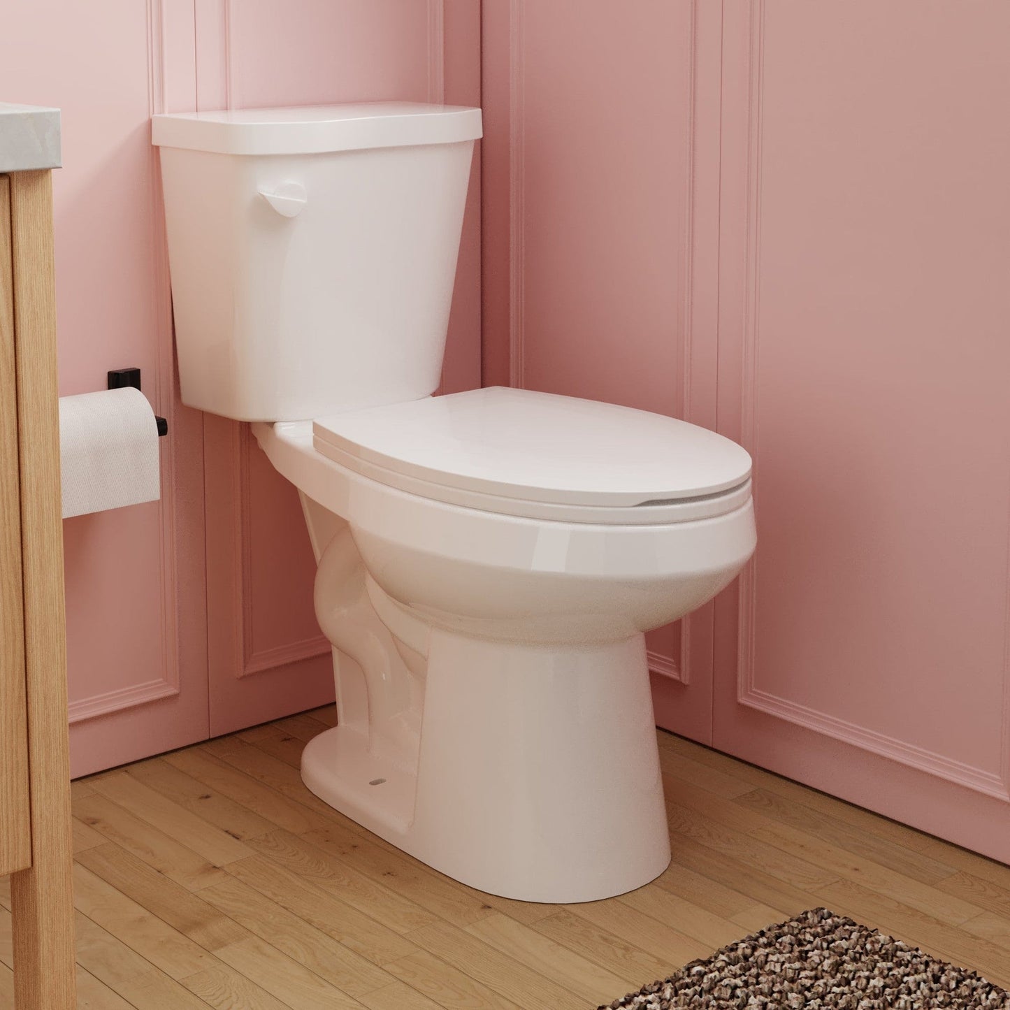 DeerValley Dynasty 16" x 31" 12" Rough-in Single-Flush Elongated White Two-Piece Toilet With Soft Closing Seat