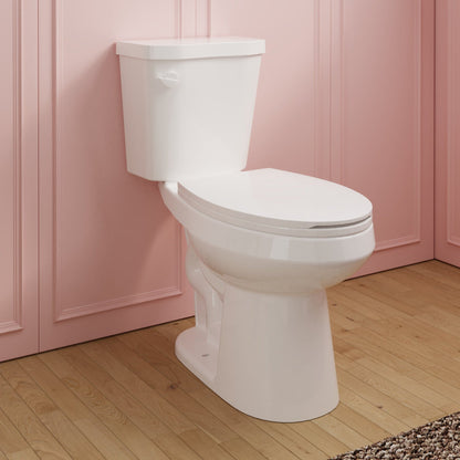 DeerValley Dynasty 16" x 31" 12" Rough-in Single-Flush Elongated White Two-Piece Toilet With Soft Closing Seat