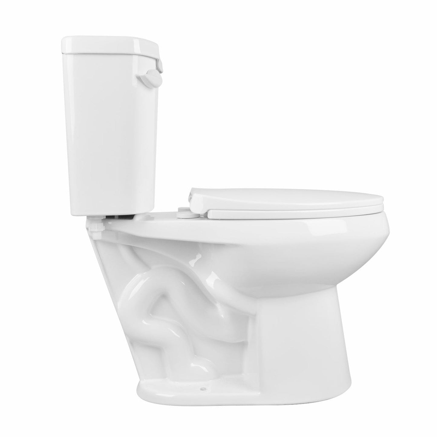 DeerValley Dynasty 16" x 31" 12" Rough-in Single-Flush Elongated White Two-Piece Toilet With Soft Closing Seat