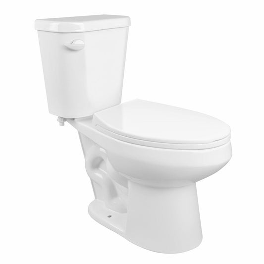 DeerValley Dynasty 16" x 31" 12" Rough-in Single-Flush Elongated White Two-Piece Toilet With Soft Closing Seat