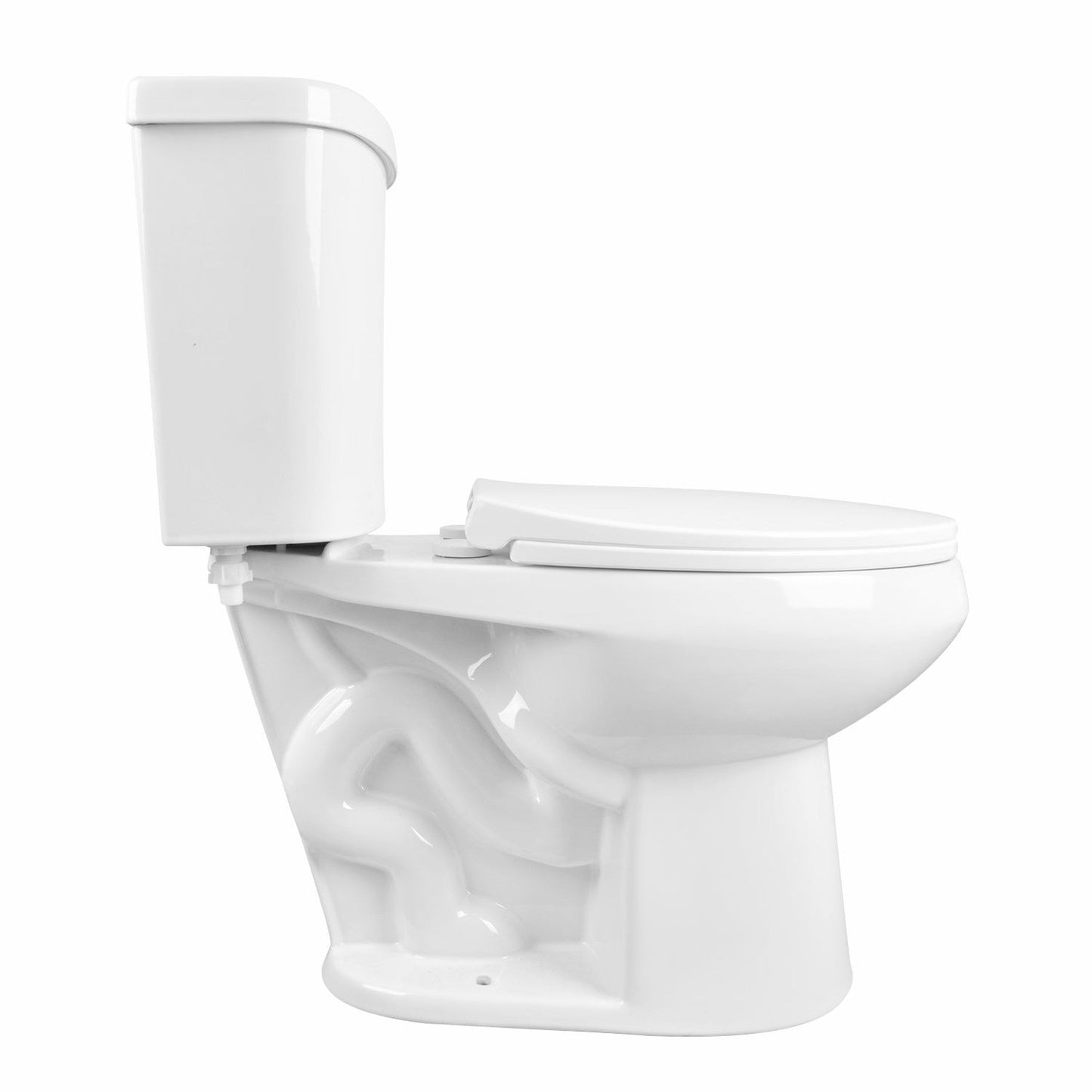 DeerValley Dynasty 16" x 32" 12" Rough-in Dual-Flush Elongated White Two-Piece Toilet With Soft Closing Seat