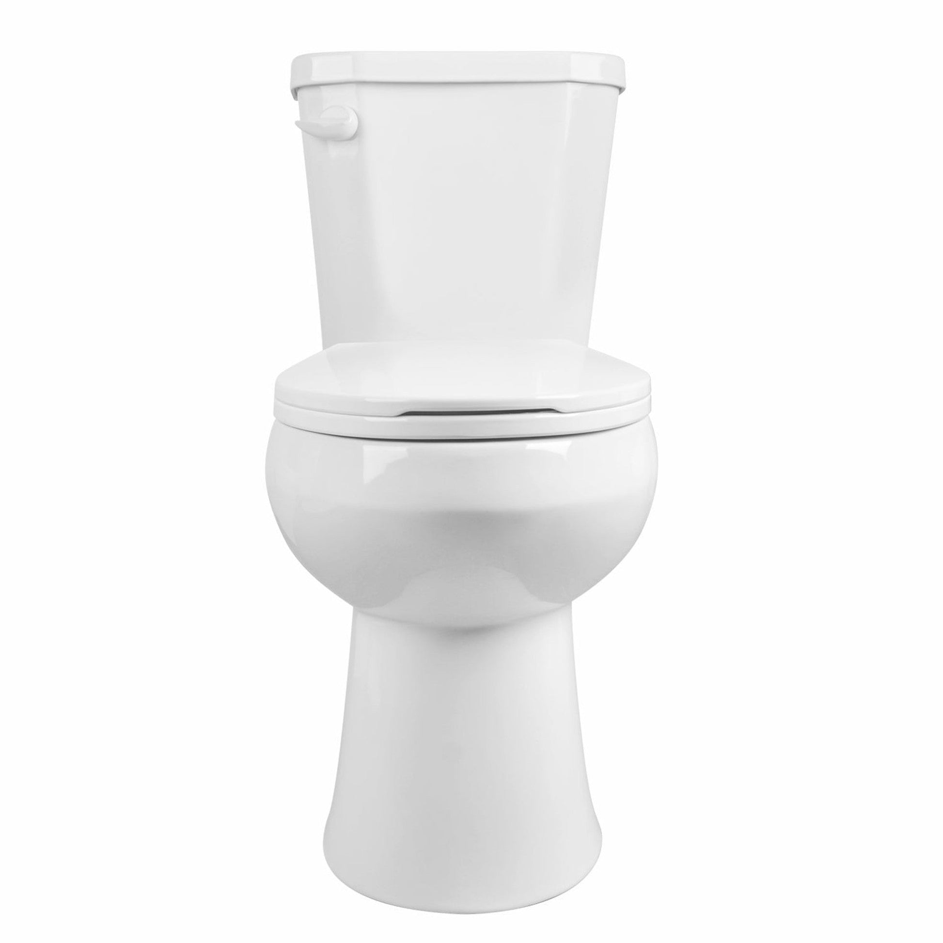 DeerValley Dynasty 16" x 32" 12" Rough-in Single-Flush Round White Two-Piece Toilet With Soft Closing Seat