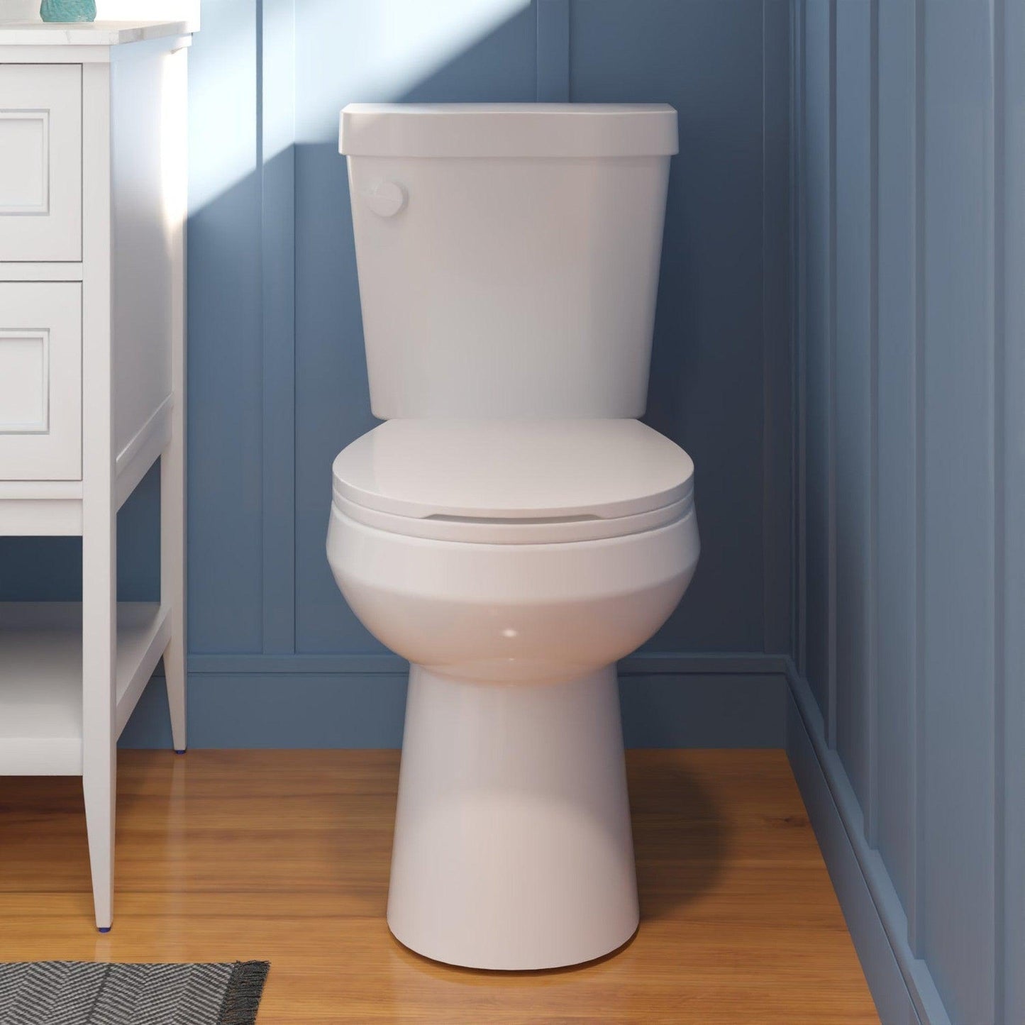 DeerValley Dynasty 16" x 32" 12" Rough-in Single-Flush Round White Two-Piece Toilet With Soft Closing Seat