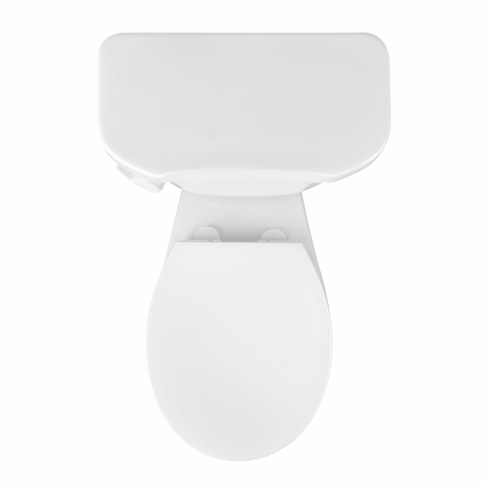 DeerValley Dynasty 16" x 32" 12" Rough-in Single-Flush Round White Two-Piece Toilet With Soft Closing Seat