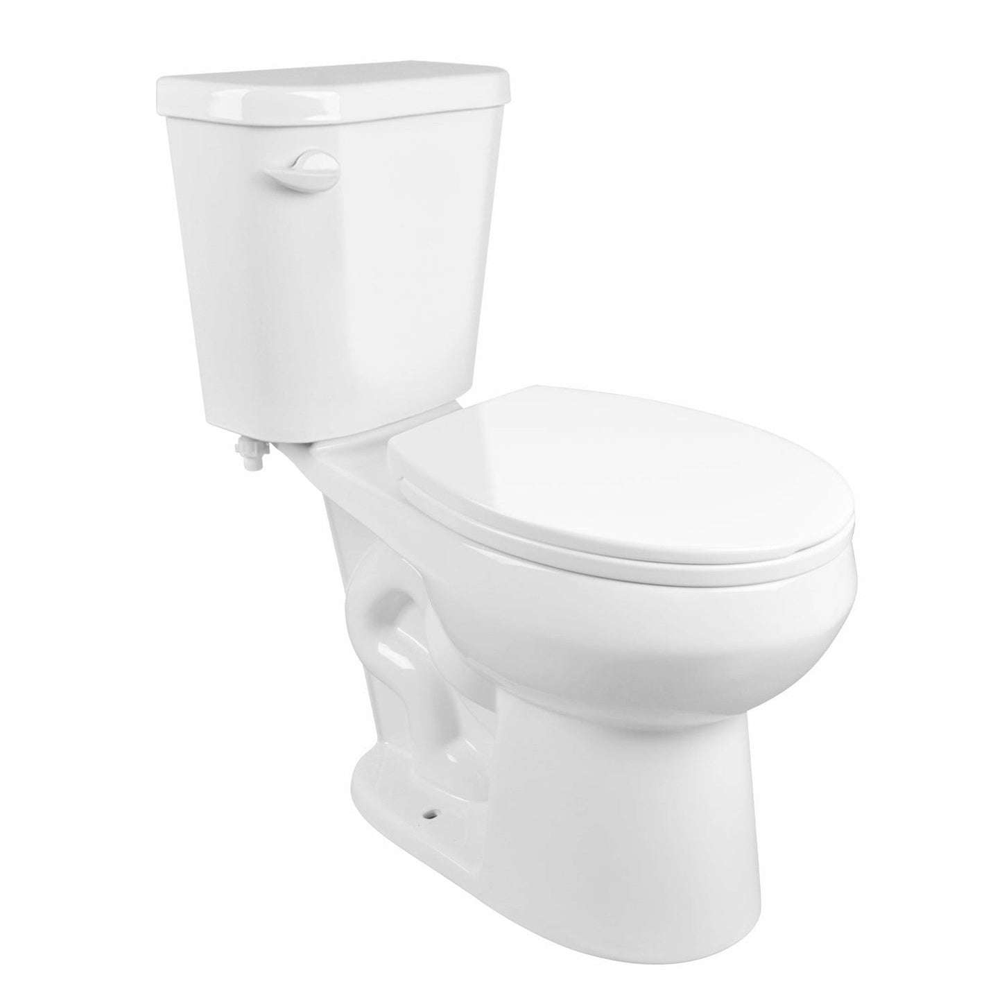 DeerValley Dynasty 16" x 32" 12" Rough-in Single-Flush Round White Two-Piece Toilet With Soft Closing Seat