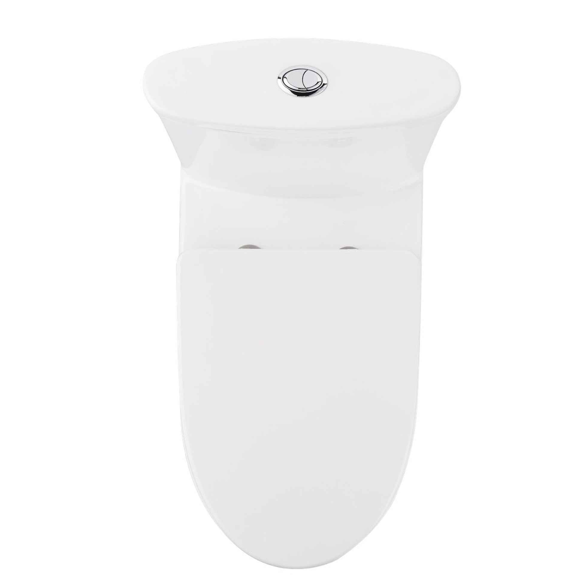 DeerValley Horizon 12" Rough-in Dual-Flush Elongated White One-Piece Toilet