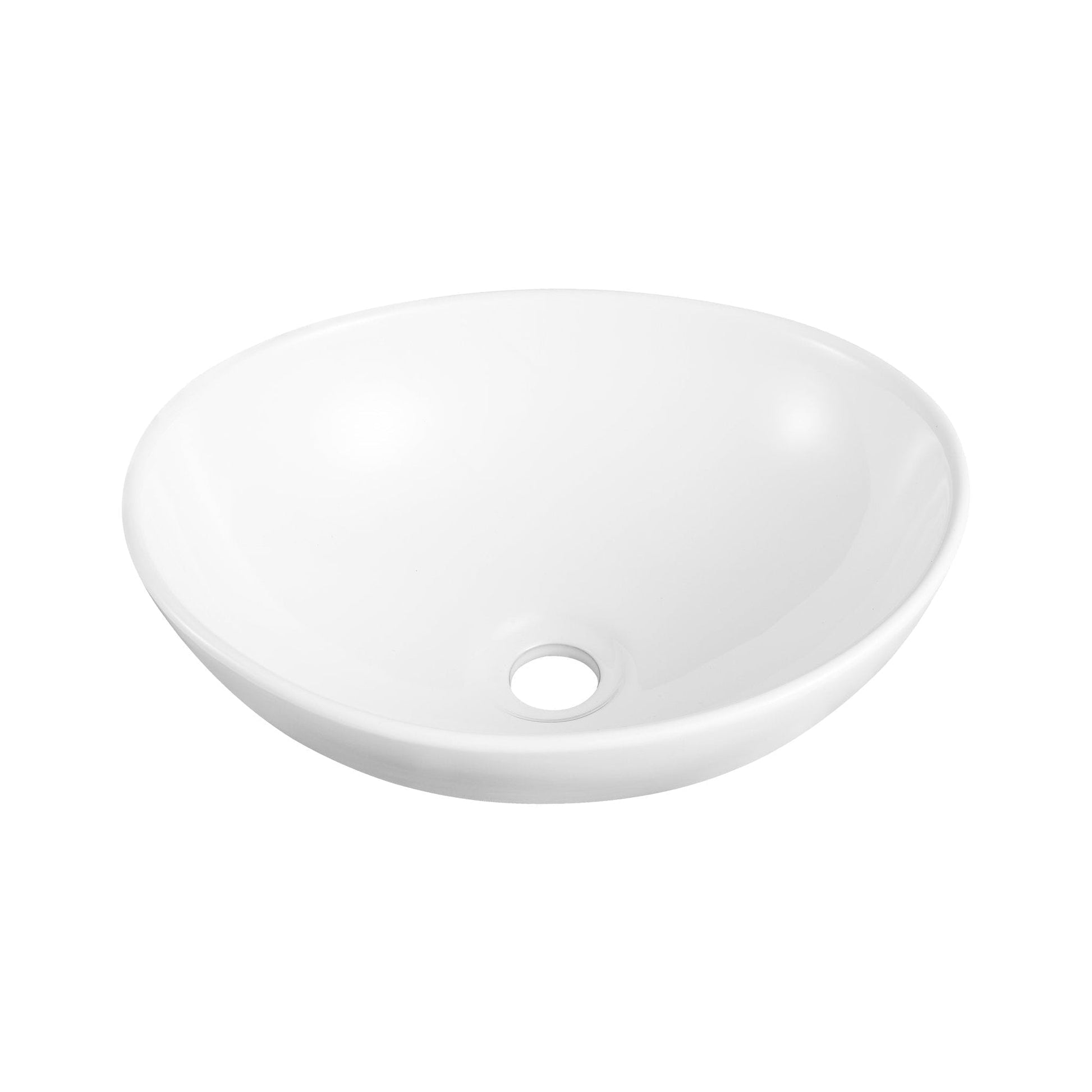 DeerValley DV-1V051 13" x 15.75" x 5.8" White Oval Ceramic Vessel Sink