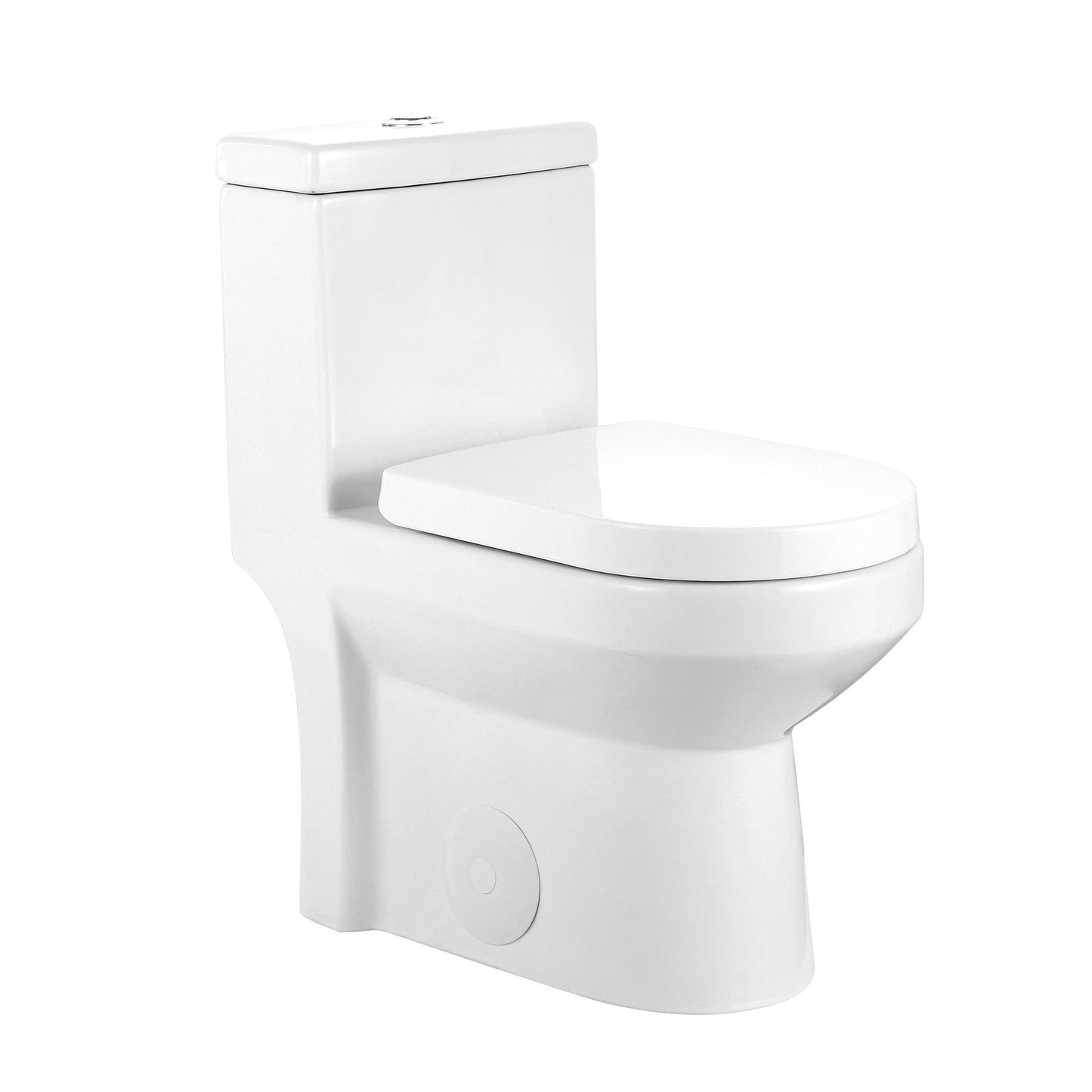 DeerValley Liberty 10" Rough-in Dual-Flush Elongated White One-Piece Toilet With Soft Closing Seat