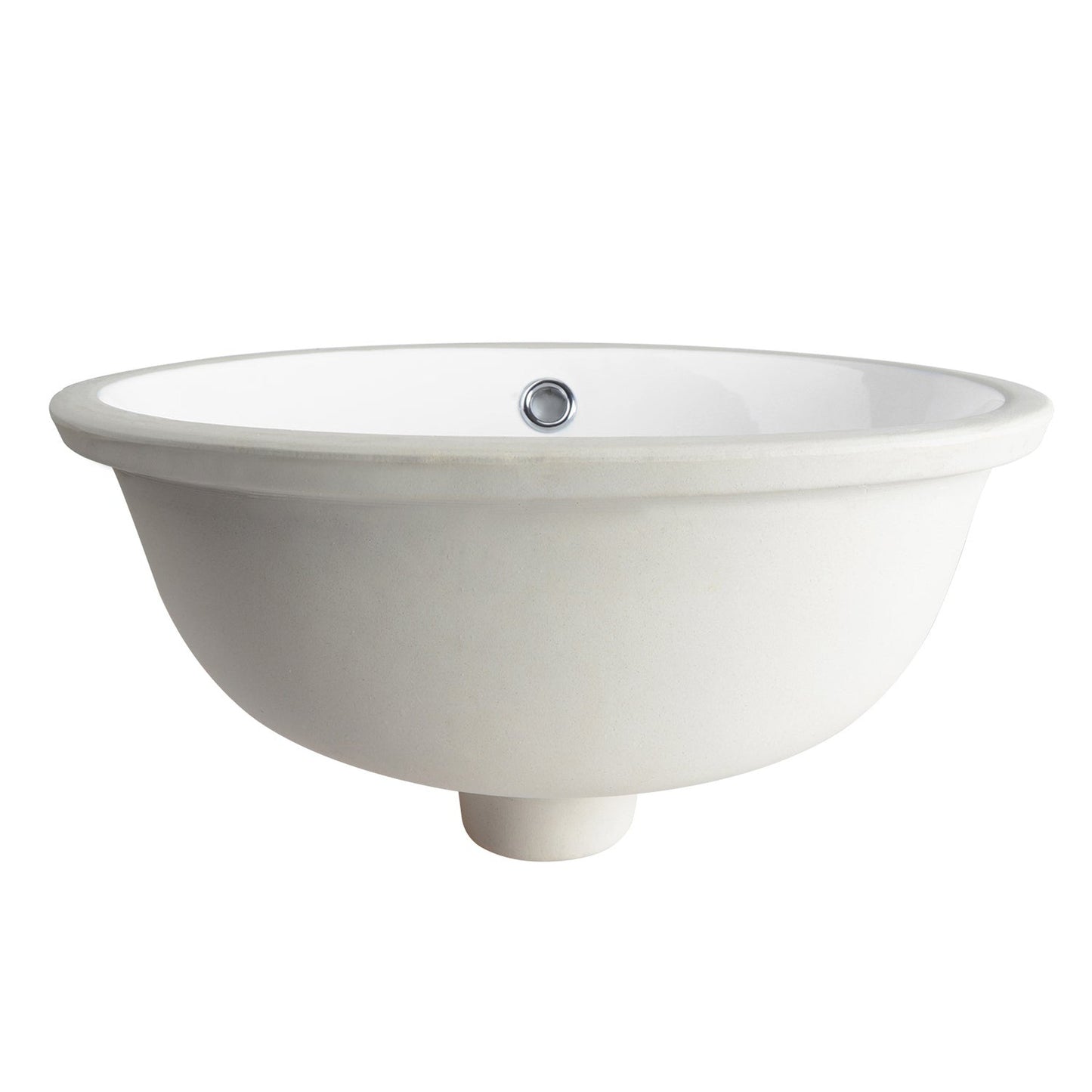 DeerValley Liberty 17" x 13" Oval White Undermount Bathroom Sink With Overflow Hole