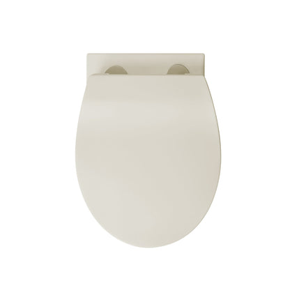 DeerValley Liberty 1.1/1.6GPF Dual-Flush Elongated Bone Wall-Mounted Toilet