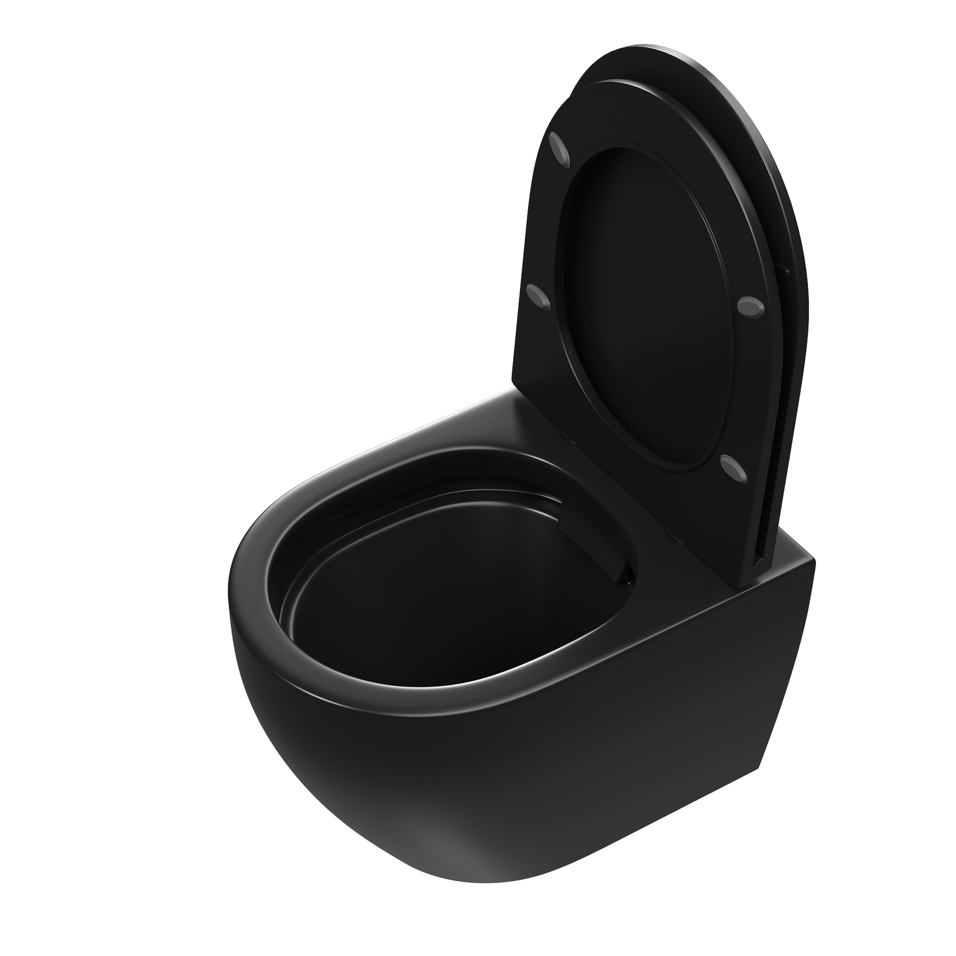 DeerValley Liberty 1.1/1.6GPF Siphon Flushing Elongated Black Wall-Mounted Toilet With Concealed In-Wall Toilet Tank