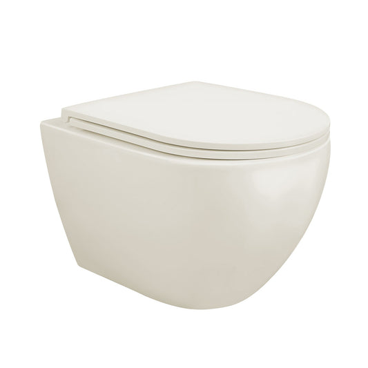 DeerValley Liberty 1.1/1.6GPF Siphon Flushing Elongated Bone Wall-Mounted Toilet