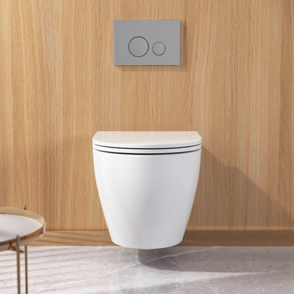 DeerValley Liberty 1.1/1.6GPF Siphon Flushing Elongated White Wall-Mounted Toilet