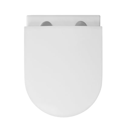 DeerValley Liberty 1.1/1.6GPF Siphon Flushing Elongated White Wall-Mounted Toilet With Concealed In-Wall Toilet Tank