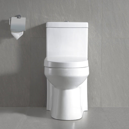 DeerValley Liberty Dual-Flush Elongated One-Piece Toilet With Soft Closing Seat