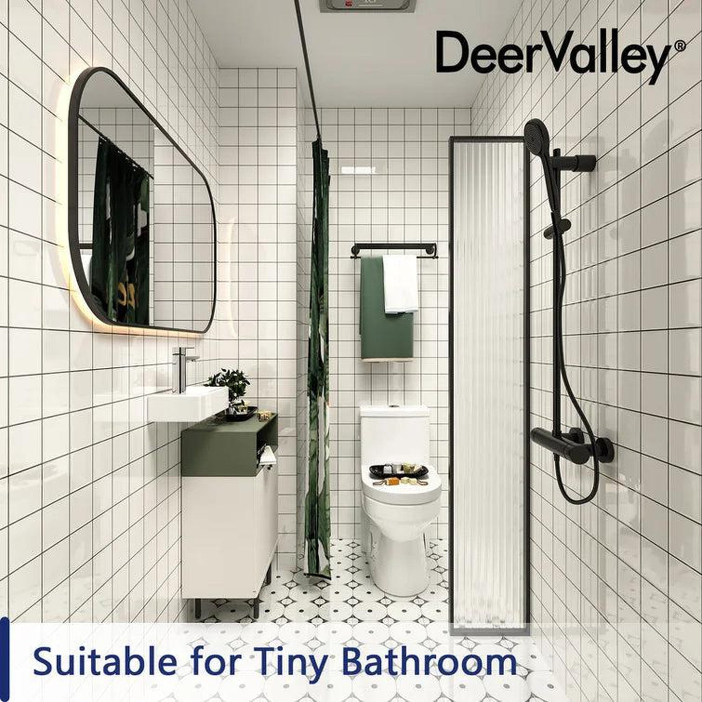 DeerValley Liberty Dual-Flush Elongated One-Piece Toilet With Soft Closing Seat