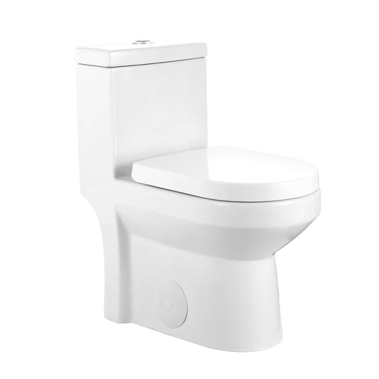 DeerValley Liberty Dual-Flush Elongated One-Piece Toilet With Soft Closing Seat