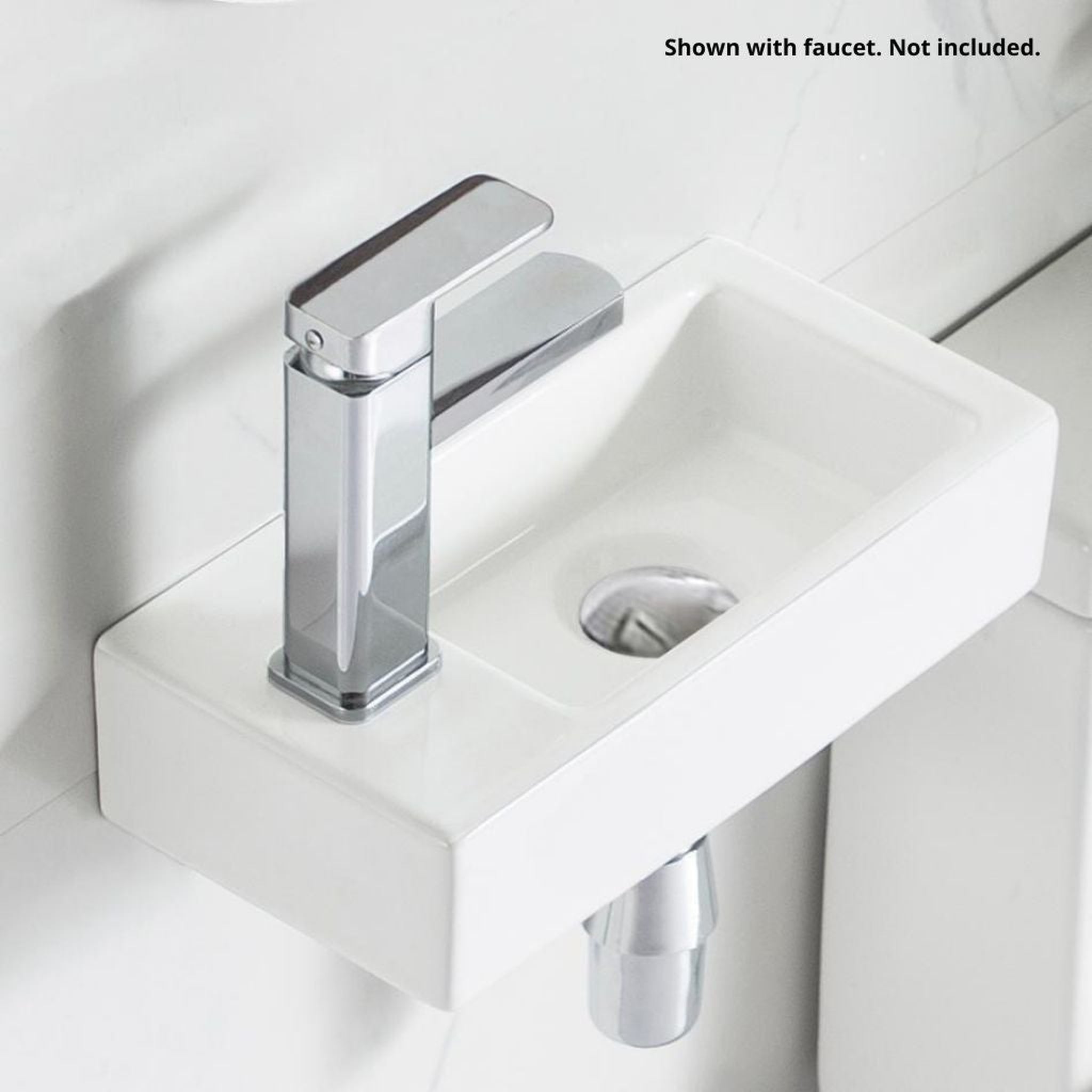 DeerValley hotsell DV-1V081R Liberty Wall Mount Sink, Rectangle Wash Basin - Right Hand