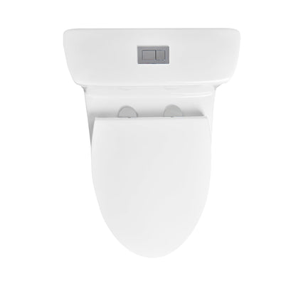 DeerValley Prism Dual-Flush Elongated White One-Piece Toilet