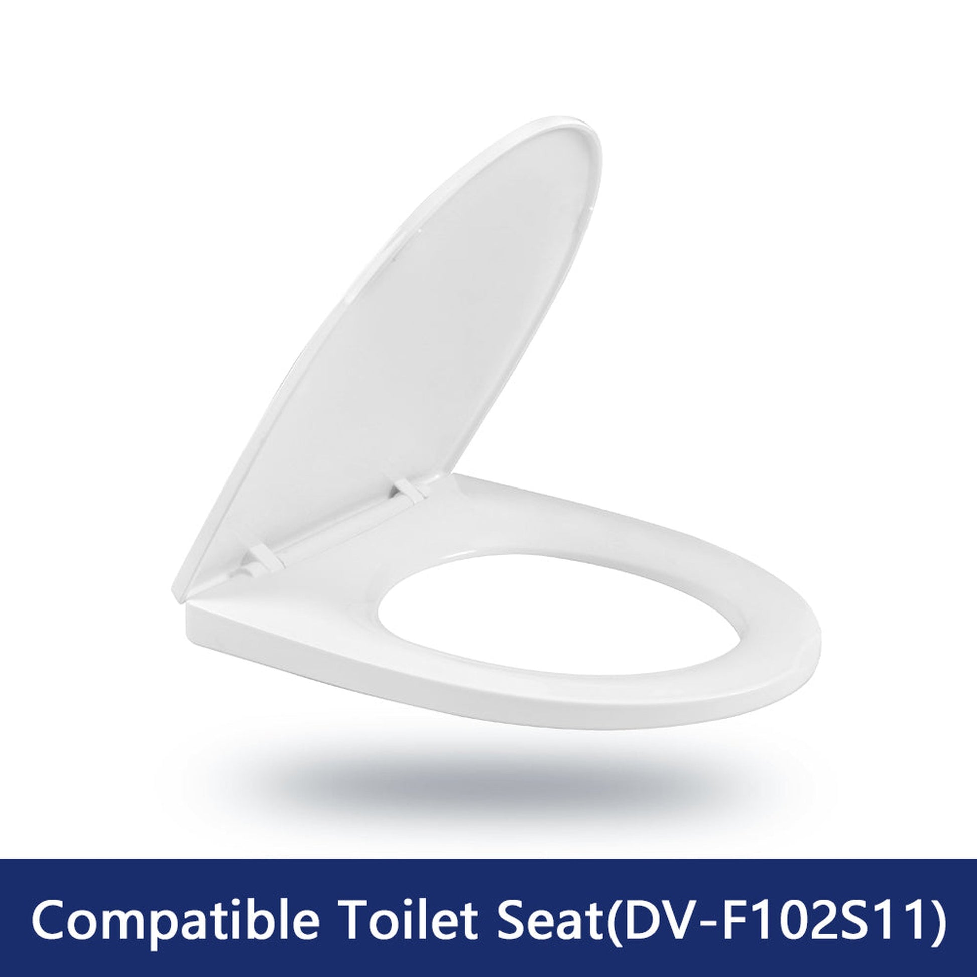 DeerValley Quick-Release Elongated White Plastic Polypropylene Toilet Seat (Fit with DV-1F52102)