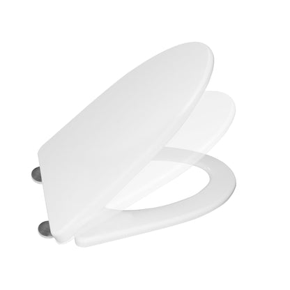 DeerValley Quick-Release Slow-Close Elongated White Polypropylene Toilet Seat (Fit with DV-2F52531)