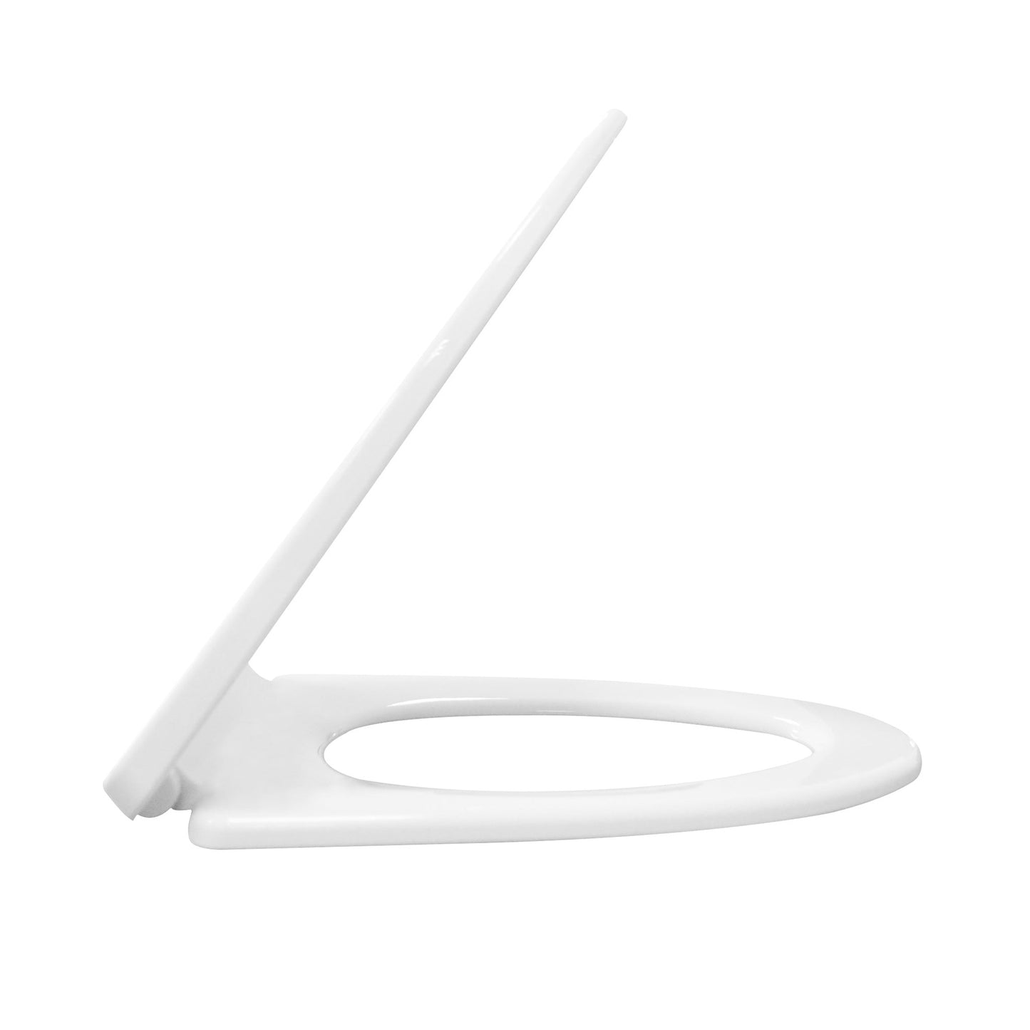 DeerValley Quick-Release Slow-Close Elongated White Polypropylene Toilet Seat (Fit with DV-2F52531)