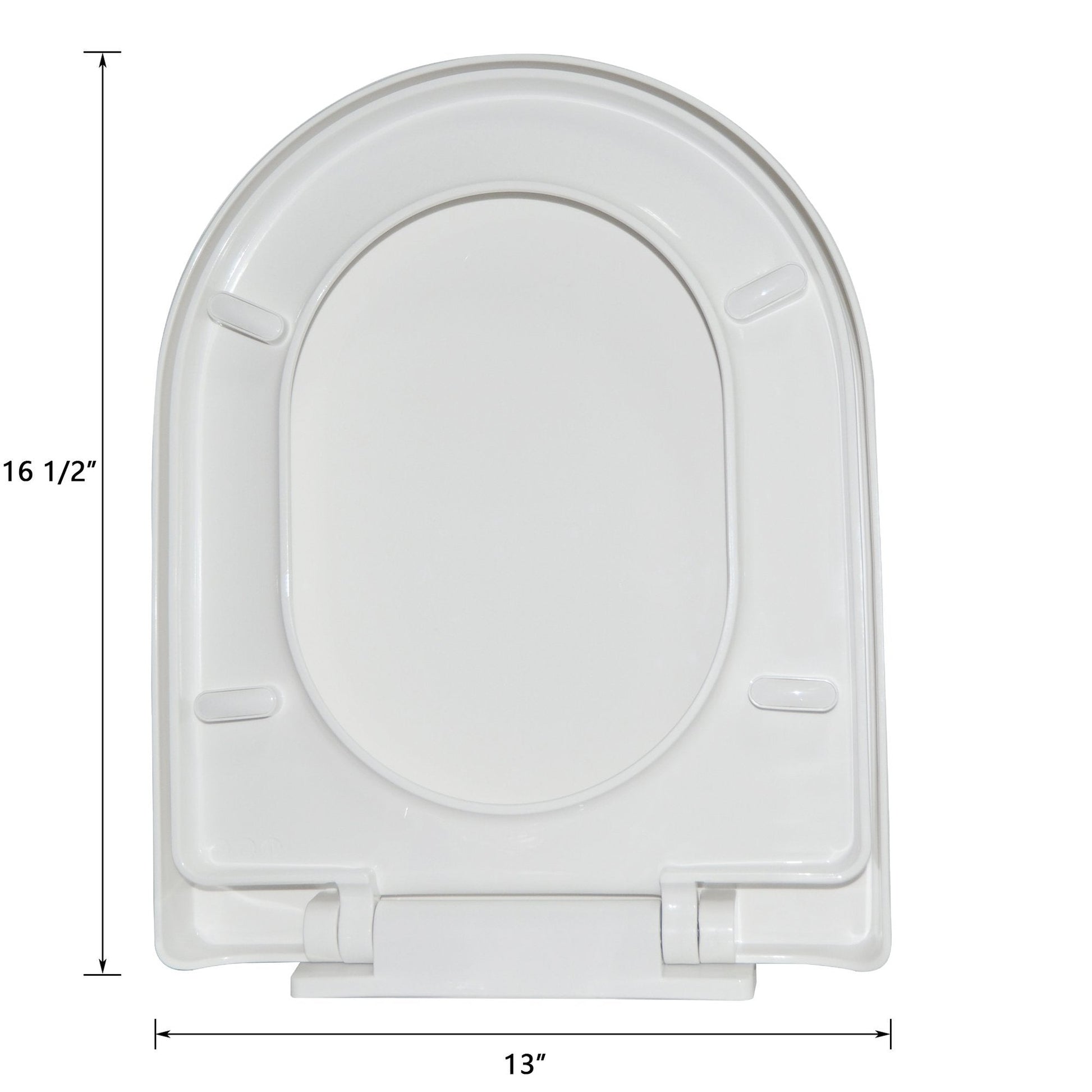 DeerValley Quite-Close Easy to Install White Plastic Polypropylene Toilet Seat (Fit with DV-1F52812/ DV-1F52813)