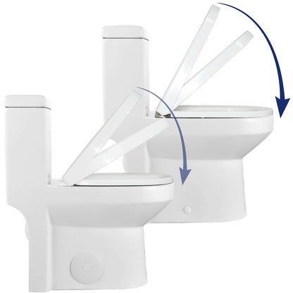 DeerValley Quite-Close Easy to Install White Plastic Polypropylene Toilet Seat (Fit with DV-1F52812/ DV-1F52813)