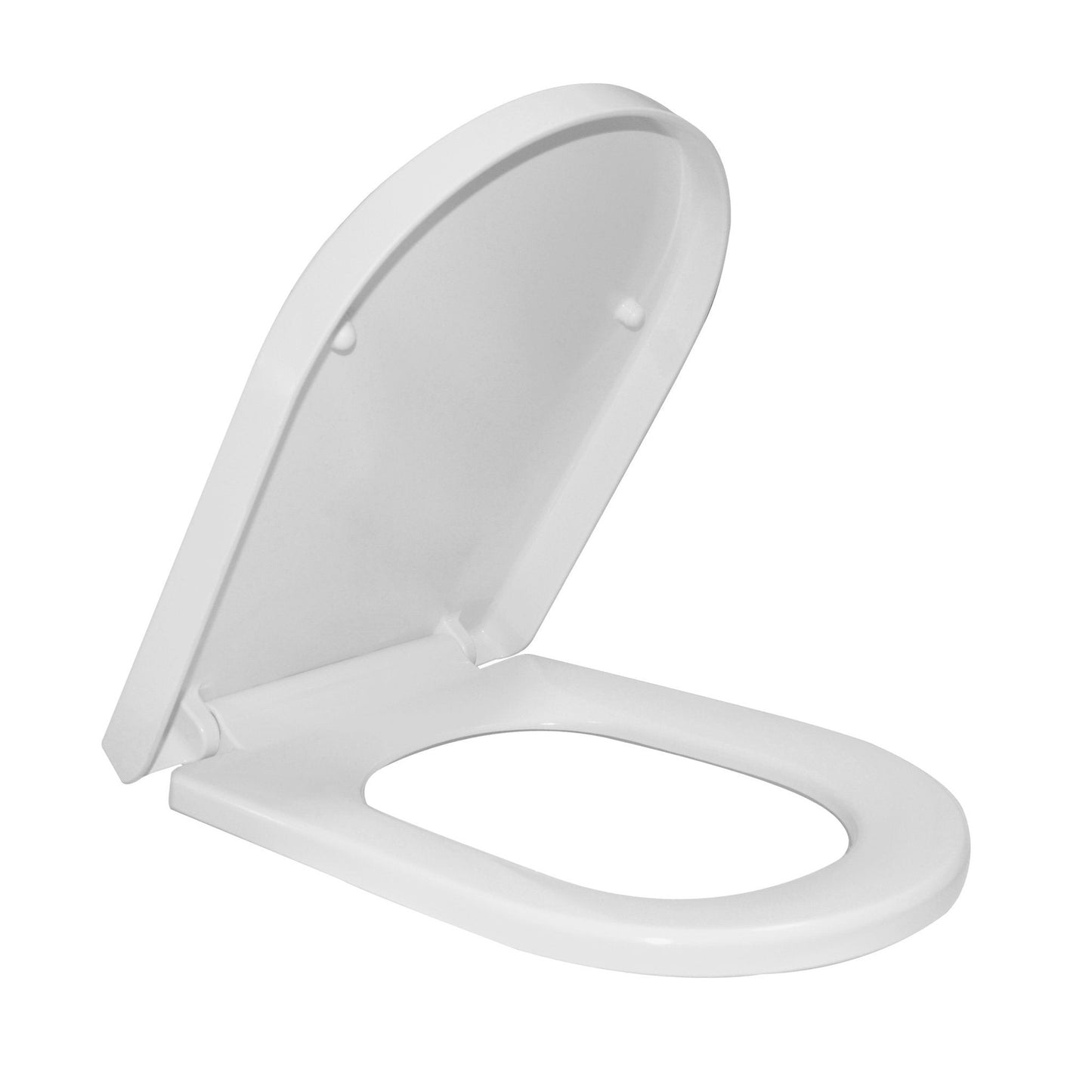 DeerValley Quite-Close Quick-Release White Urea Formaldehyde Resin (UF) Toilet Seat (Fit with DV-1F52812/ DV-1F52813)