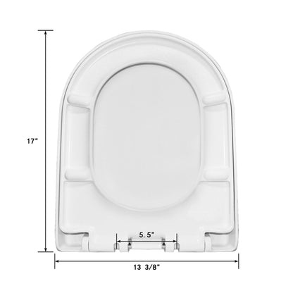 DeerValley Quite-Close Quick-Release White Urea Formaldehyde Resin (UF) Toilet Seat (Fit with DV-1F52812/ DV-1F52813)