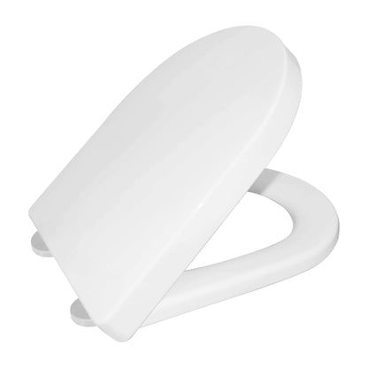 DeerValley Quite-Close Quick-Release White Urea Formaldehyde Resin (UF) Toilet Seat (Fit with DV-1F52812/ DV-1F52813)