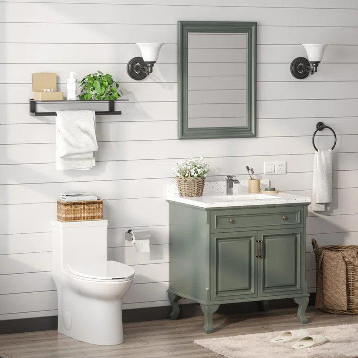 Lavabo Da Appoggio In Ceramica Bianco Con Bordo Nero, 48x37x13.5 Cm – Elegante Per Bagno O Toilette Ospiti