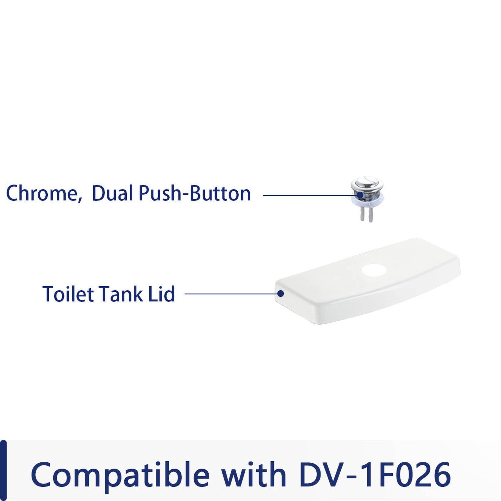 DeerValley Tank Lid (Not with a flush button, compatible with DV-1F026)