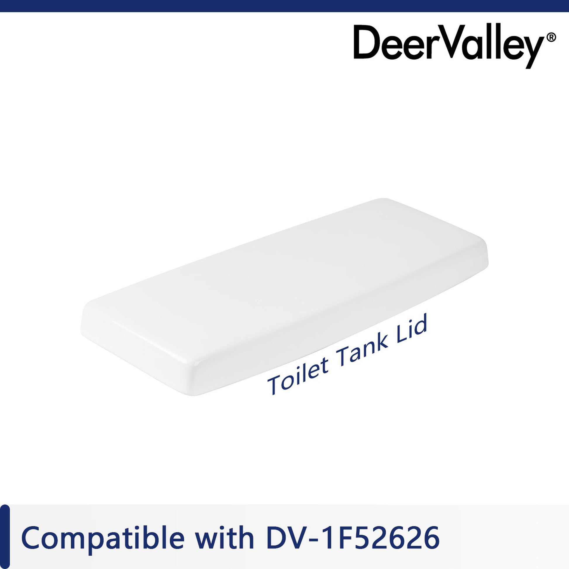 DeerValley Tank Lid (Not with a flush button, compatible with DV-1F52626)