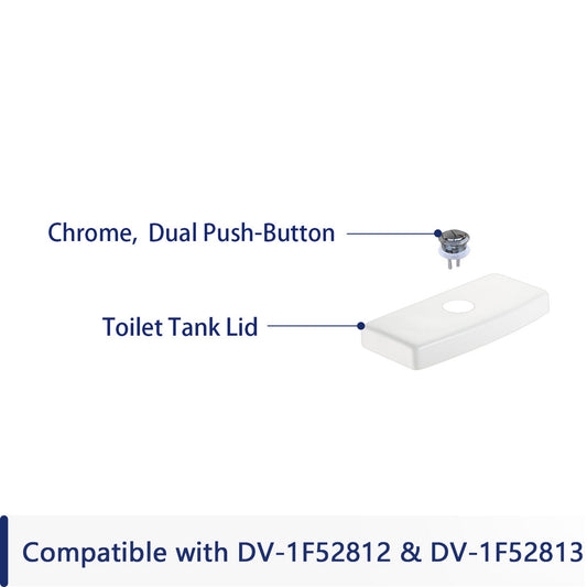 DeerValley Tank Lid (Not with a flush button, compatible with DV-1F52812 and DV-1F52813)