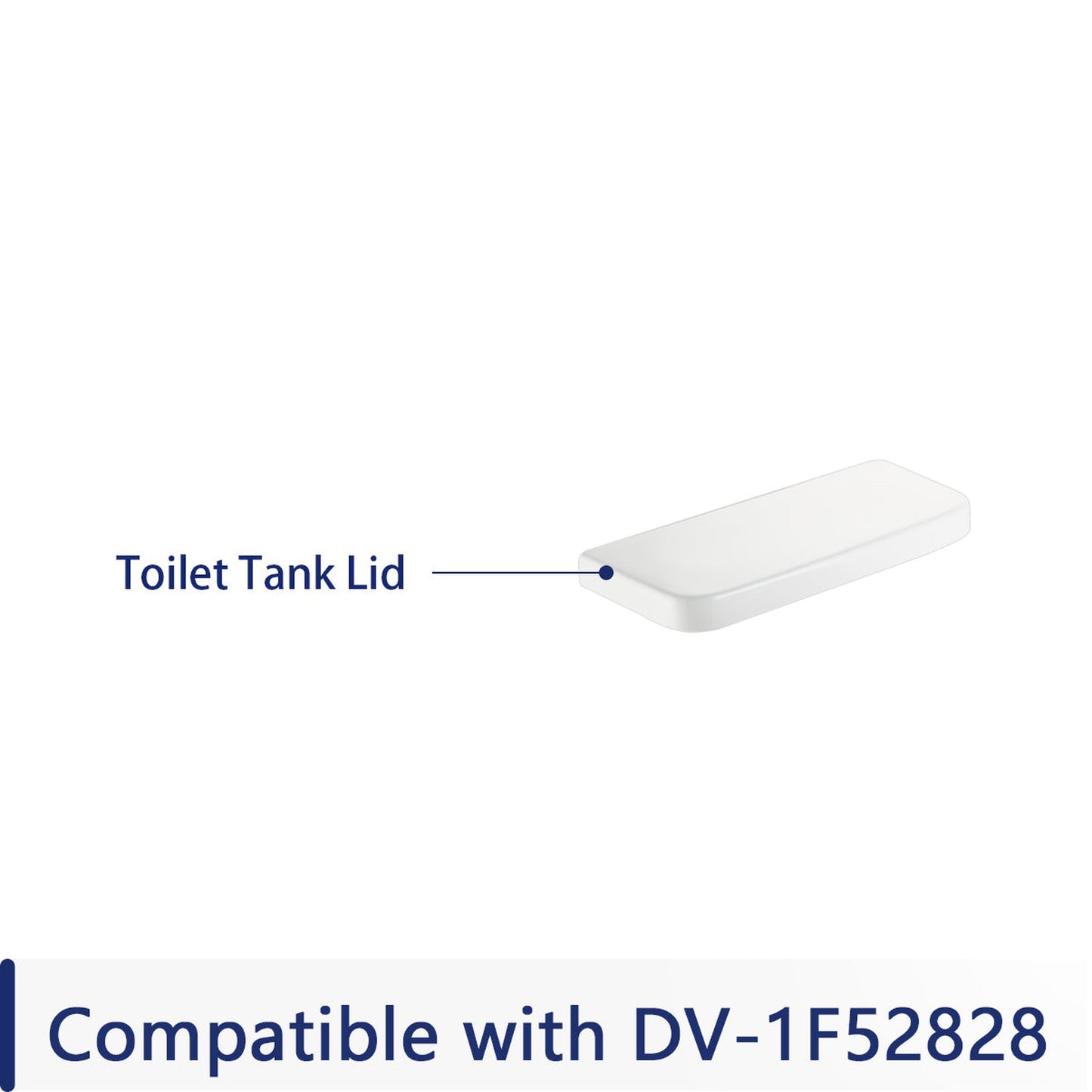 DeerValley Tank Lid (Not with a flush button, compatible with DV-1F52828)